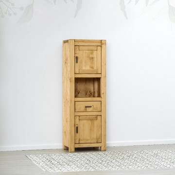 Dulap 2 usi, 1 sertar si nisa Ecuador, Lemn masiv rustic, 61 x 46 x 180 cm - Img 8