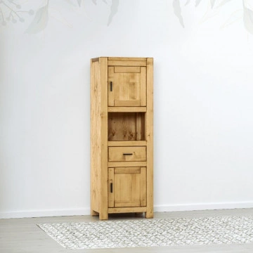Dulap 2 usi, 1 sertar si nisa Ecuador, Lemn masiv rustic, 61 x 46 x 180 cm - Img 8