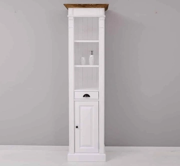 Dulap de Baie cu etajere, lemn masiv, 55 x 41 x 200 cm - Img 2