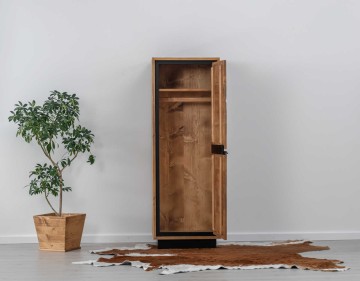 Dulap Lemn masiv Mexicana cu 1 usa, 60 x 55 x 170 cm - Img 2