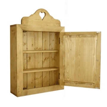 Dulapior de baie cu oglinda Rustic Flame Lemn Masiv, 55 x 19 x 87 cm - Img 2