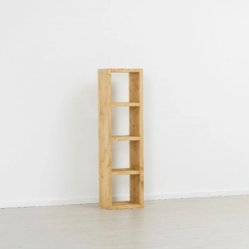Etajera Cub Cabana cu 3 polite, lemn masiv rustic, 43 x 35 x 160 cm