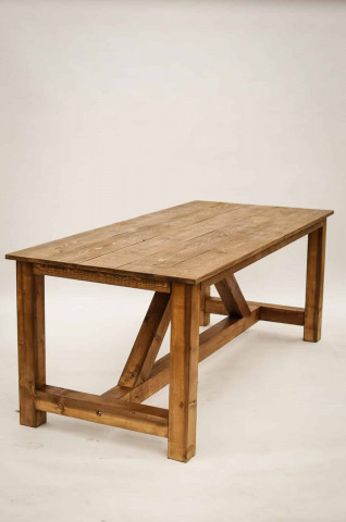 Masa dining sau masa terasa Patras, lemn masiv pin, 200 x 90 x 80 cm