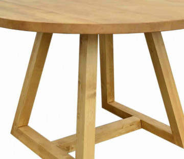 Masa rotunda lemn masiv Gloria model D003, Ø 120 x H 75 cm - Img 3