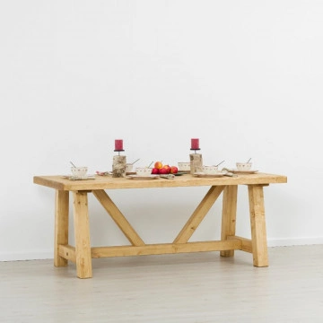 Masa Rustic Chalet Lemn masiv rustic, 200 x 90 x 78 cm