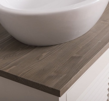 Masca de baie dubla Azore, 2 usi si 3 sertare, lemn masiv, 150 x 51 x 75 cm - Img 3