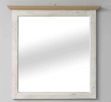 Oglinda lemn masiv pentru baie sau hol, 100 x 8 x 100 cm - Img 4