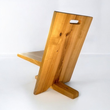 Scaun de Relaxare Jamila lemn masiv cires, 65 × 53 × 80 cm, alege esenta lemnului - Img 3