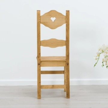 Scaun Rustic lemn masiv, model C-97, 40 x 42 x 101 cm - Img 2