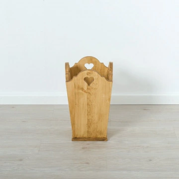 Suport pentru umbrele Cabana, lemn masiv rustic, 27 x 27 x 46 cm - Img 2