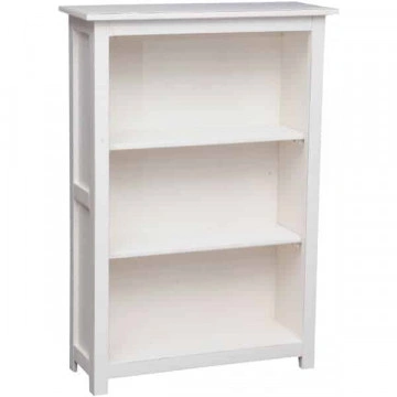 Biblioteca Dolce Toscana lemn masiv tei, alb unt antik, 68 x 25 x 98 cm