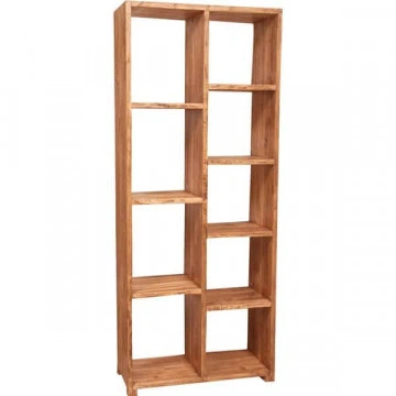Biblioteca / Etajera Cubic Dolce Toscana lemn masiv de tei natur antik, 82 x 36 x 201 cm