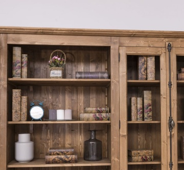 Biblioteca Grand Ohanna lemn masiv, 300 x 50 x 228 cm - Img 2
