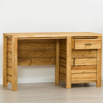 Birou cu 1 usa si 1 sertar Colibri, Lemn masiv rustic, 120 x 50 x 80 cm - Img 2