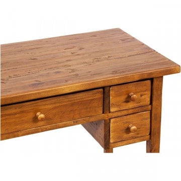 Birou Dolce Toscana cu 5 sertare lemn masiv tei, nuc antik, 100 x 48 x 80 cm - Img 6