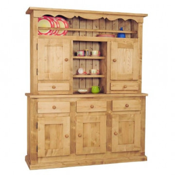 Bufet de bucatarie Rustic Apuseni din lemn masiv, 159 x 46 x 199 cm