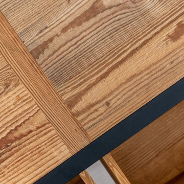 Bufet Rustic Loft 4 usi si 4 sertare, Lemn masiv rustic, 200 x 50 x 90 cm - Img 4