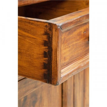 Bufet Toscana cu 4 usi si 4 sertare lemn masiv tei, nuc antik, 202 x 45 x 103 cm - Img 8