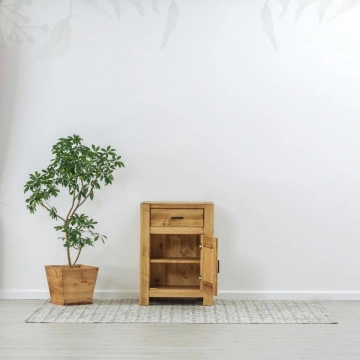 Comoda 1 usa si 1 sertar Ecuador, Lemn masiv rustic, 61 x 46 x 85 cm - Img 2