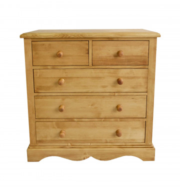 Comoda Apuseni cu 5 sertare, Lemn Masiv, 92 x 47 x 90 cm - Img 2