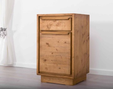 Comoda Lemn Masiv Mexicana, 1 usa si 1 sertar, 52 x 45 x 85 cm