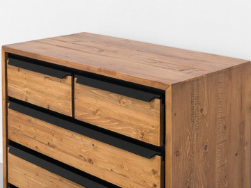 Comoda Lemn masiv Mexicana, 5 sertare, 92 x 48 x 92 cm - Img 3