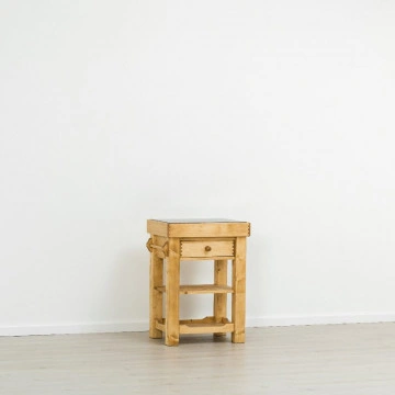 Corp etajera de bucatarie Cabana, 1 sertar, lemn masiv rustic, 62 x 50 x 85 cm - Img 5