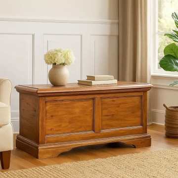 Cufar Dolce Toscana nuc antik lemn masiv de tei, 100 x 38 x 48 cm - Img 1