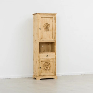 Dulap 2 usi si 1 sertar Rustic Chalet, Lemn masiv rustic, 65 x 46 x 200 cm - Img 5