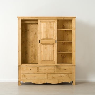Dulap dormitor Rustic Cabana cu 3 usi culisante, 171 x 55 x 200 cm - Img 2