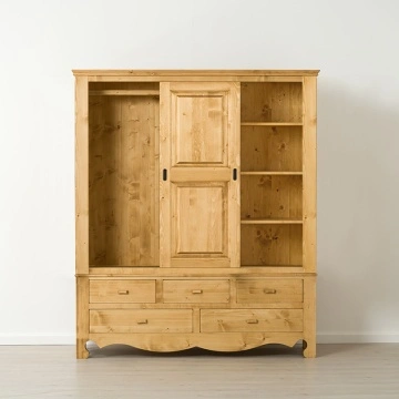Dulap dormitor Rustic Cabana cu 3 usi culisante, 171 x 55 x 200 cm - Img 2