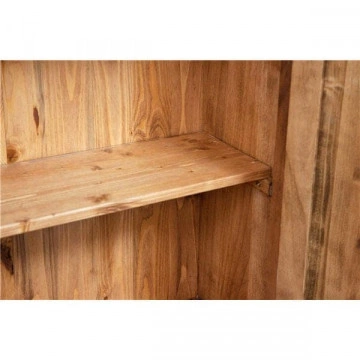 Dulap Toscana cu 4 usi lemn masiv tei, natur antik, 68 x 25 x 130 cm - Img 2