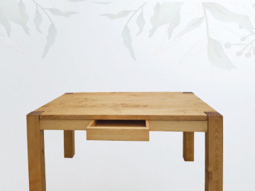 Masa cu sertar Ecuador, Lemn masiv rustic, 160 x 90 x 78 cm - Img 2