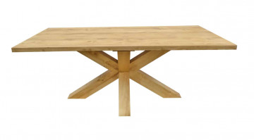 Masa dining din lemn masiv Gloria, model D004, 200 x 100 x 76 cm - Img 2