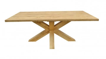 Masa dining din lemn masiv Gloria, model D004, 200 x 100 x 76 cm - Img 2