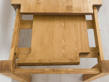 Masa extensibila Ecuador, Lemn masiv rustic, 140/194 x 90 x 78 cm - Img 6