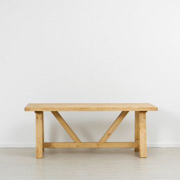 Masa Rustic Chalet Lemn masiv rustic, 200 x 90 x 78 cm - Img 3