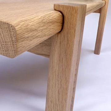 Masuta de living Mapigano lemn masiv stejar, 110 × 54 × 40 cm, alege esenta - Img 2