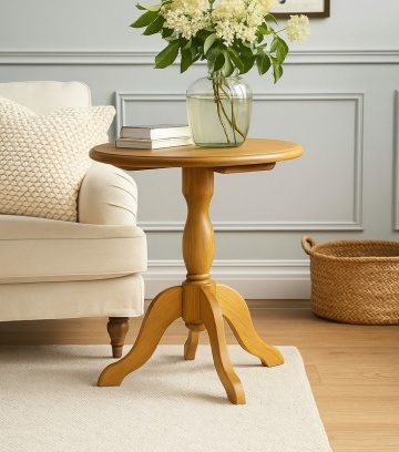 Masuta rotunda Veronica lemn masiv, Ø 60 x H 70 cm