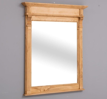 Oglinda Cavaler margini ornamentate lemn masiv, 93 x 10 x 111 cm - Img 2