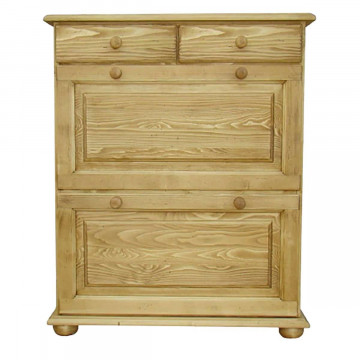 Pantofar / comoda pantofi Apuseni, 2 usi si 2 sertare, lemn masiv, 87 x 32 x 105 cm - Img 3