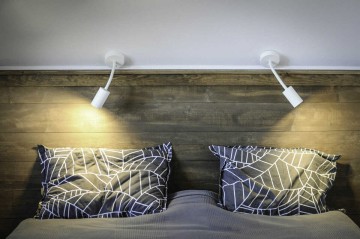 Pat lemn masiv pin model Caledon, grinzi solide rustice, 140 cm, 160 cm, 180 cm, 200 x 200 cm - Img 4