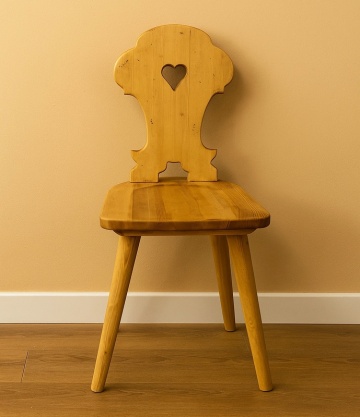 Scaun Rustic Cabana Iris lemn masiv, 38 x 46 x 91 cm - Img 5