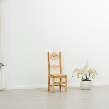 Scaun Rustic Cabana lemn masiv, model cerb, 40 x 42 x 101 cm - Img 4