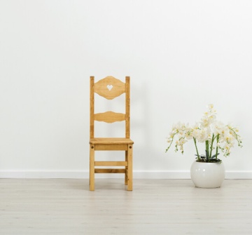 Scaun Rustic lemn masiv, model C-97, 40 x 42 x 101 cm - Img 3