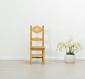 Scaun Rustic lemn masiv, model C-97, 40 x 42 x 101 cm - Img 3