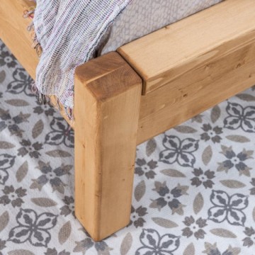 Set mobila dormitor rustic Ecuador, 3 piese lemn masiv rustic - Img 8