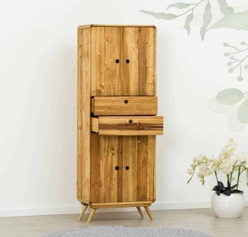 Set mobilier de baie Sahara, 5 piese, lemn masiv periat - Img 3