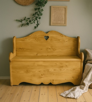 Bancuta in stil Rustic Apuseni lemn masiv, 120 x 45 x 91 cm