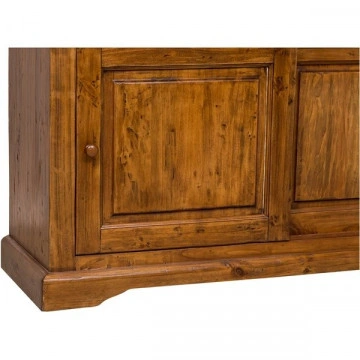 Bufet cu vitrina Toscana nuc antik lemn de tei, 142 x 50 x 225 cm - Img 6